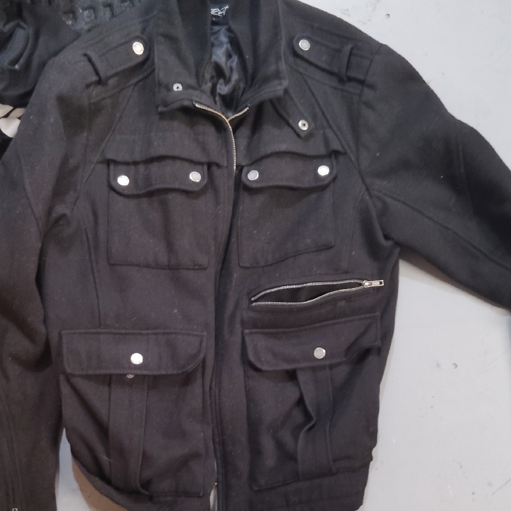 Black Rivet Men's Black Field Jacket